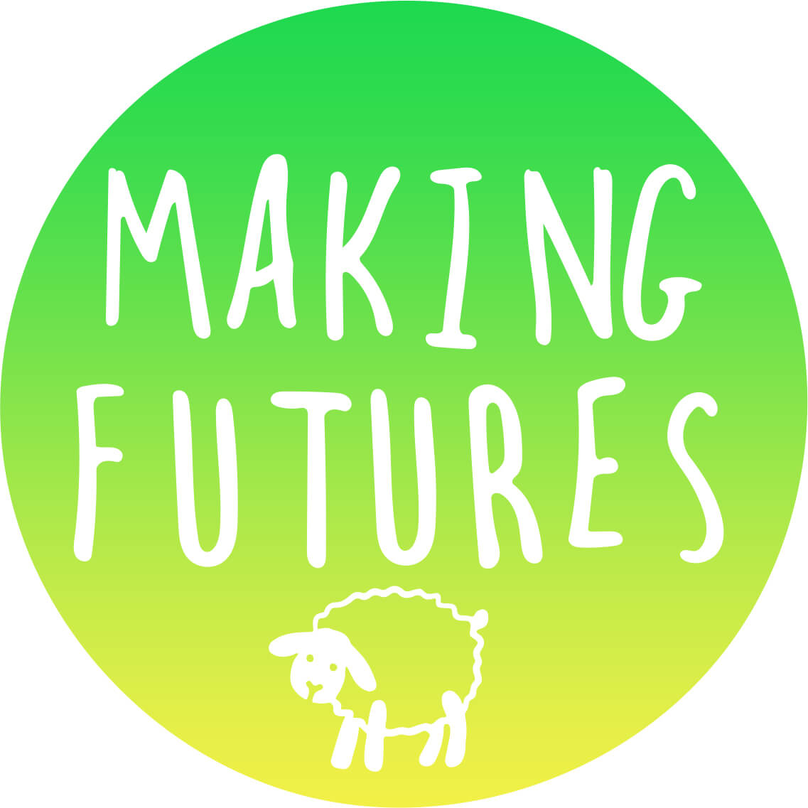 making futures sheep felting logo